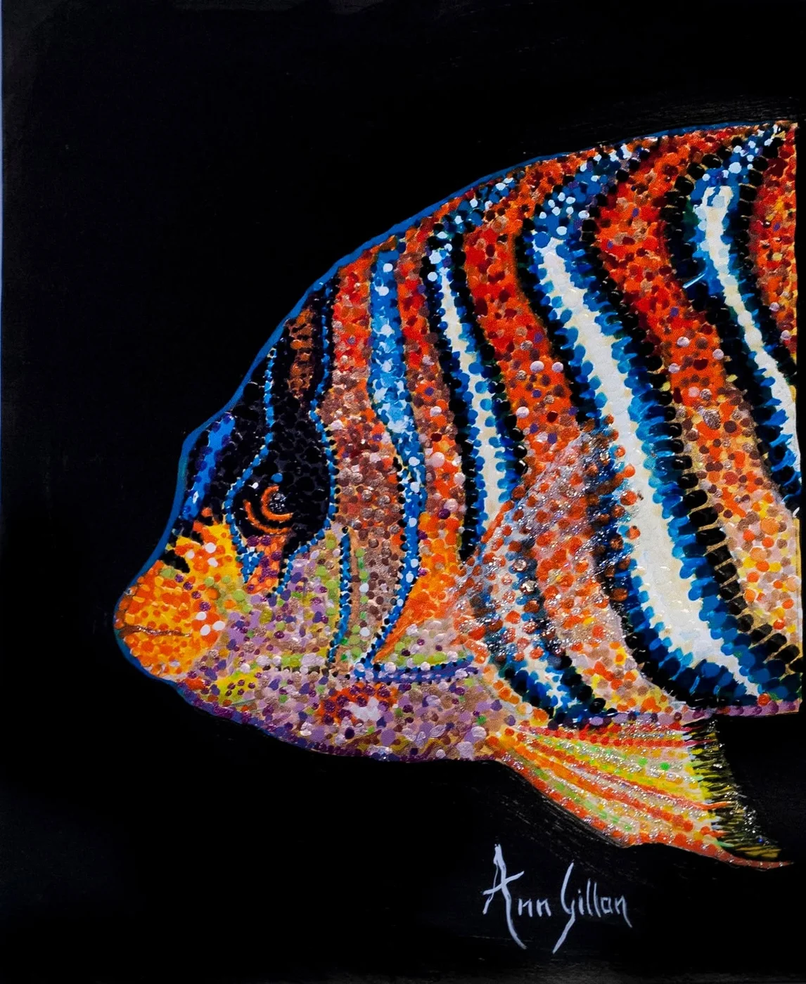 Enamel Fish, painting by Ann Gillon