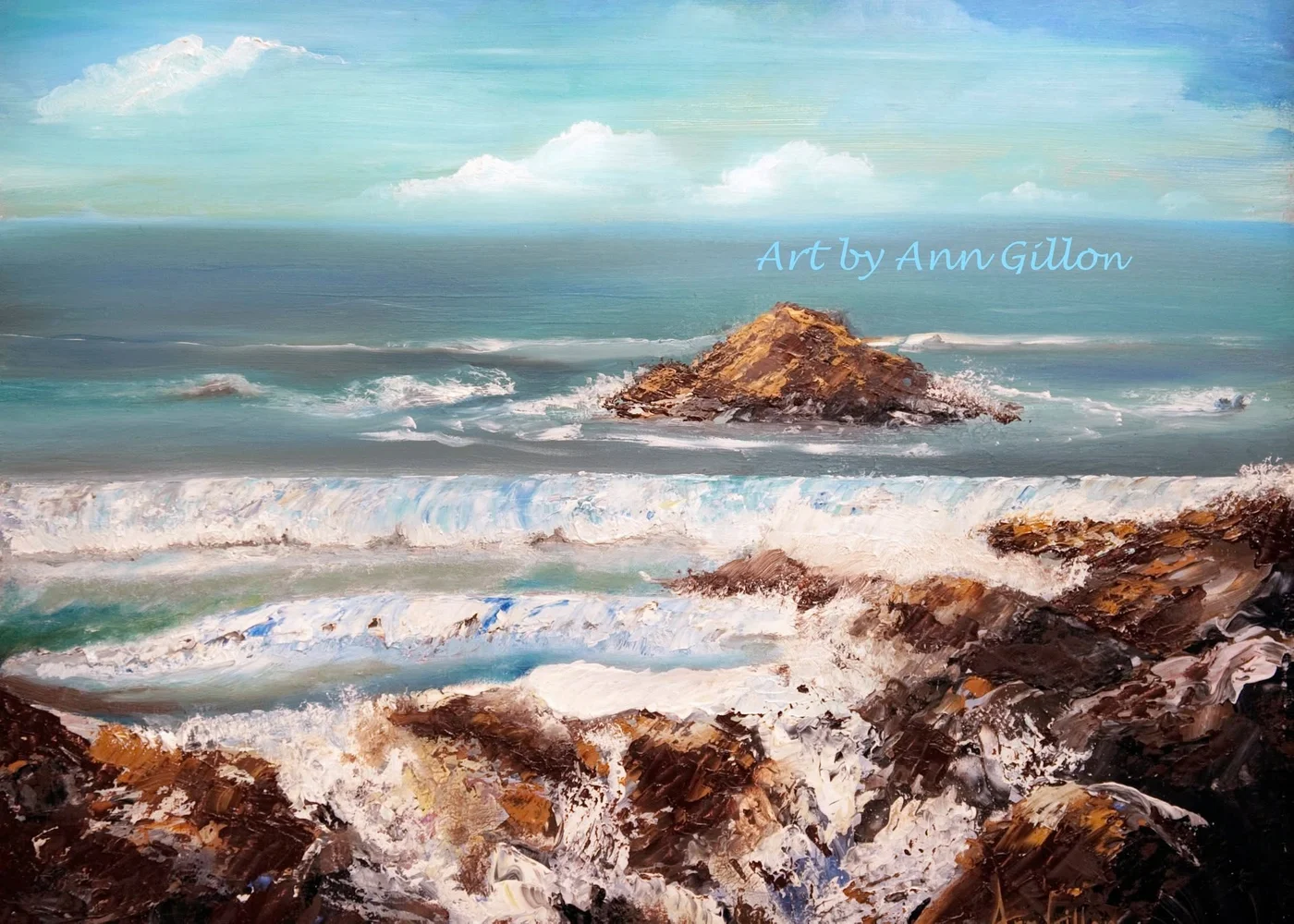 Wild Surf, painting by Ann Gillon