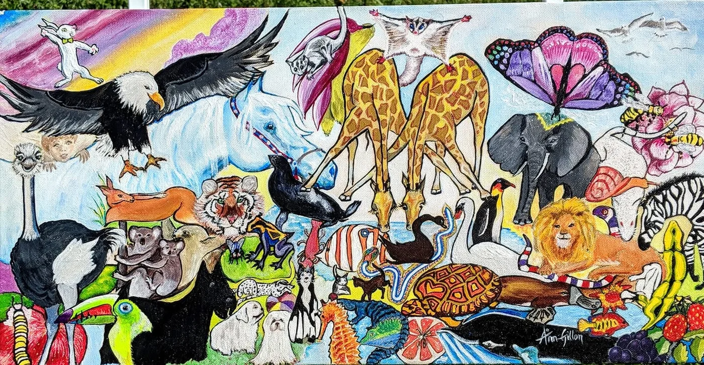Hidden Creatures, painting by Ann Gillon