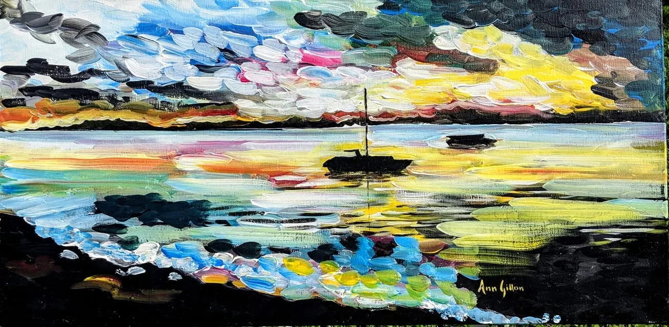Pumicestone Passage, painting by Ann Gillon