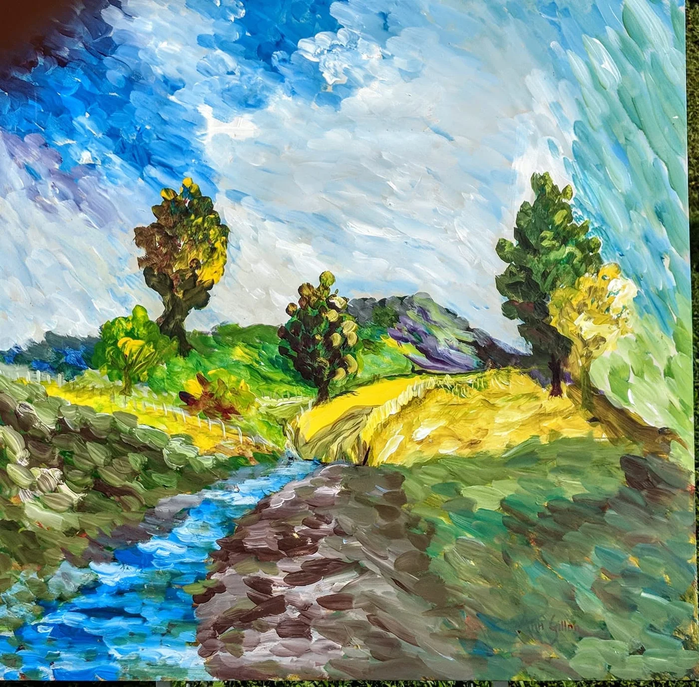 Country Scene, painting by Ann Gillon