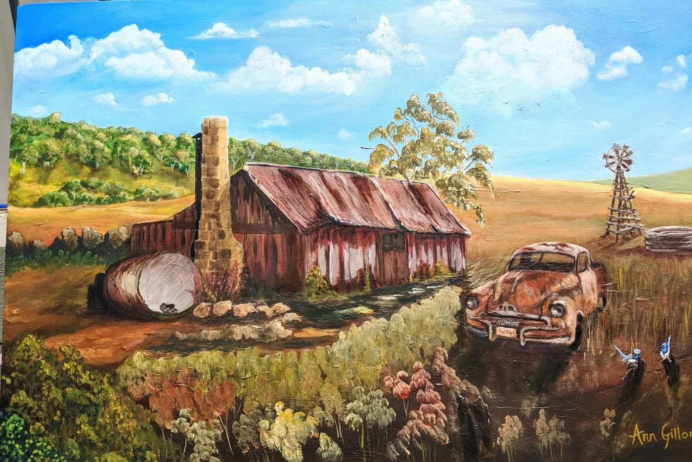 The Old Holden Ute, painting by Ann Gillon