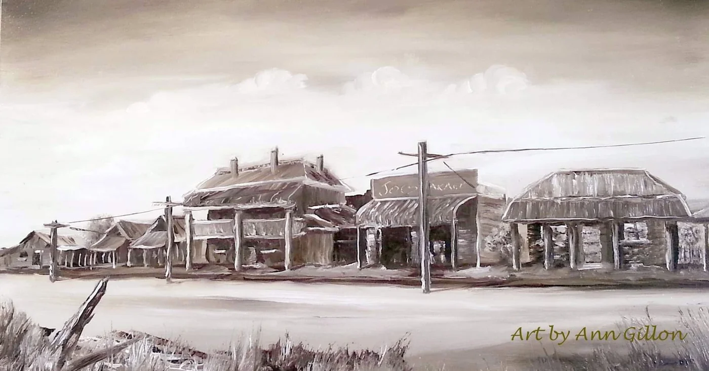 Ghost Town, painting by Ann Gillon